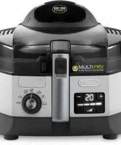 Fritteusen DeLonghi FH 1394/1 Multifry Extra Chef Heißluft-Fritteuse Schwarz/weiss