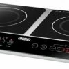 Geschirr- Und Kochplattenwärmer Unold 58175 Elegance Doppel-Induktionskochplatte Schwarz