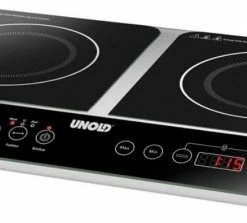 Geschirr- Und Kochplattenwärmer Unold 58175 Elegance Doppel-Induktionskochplatte Schwarz