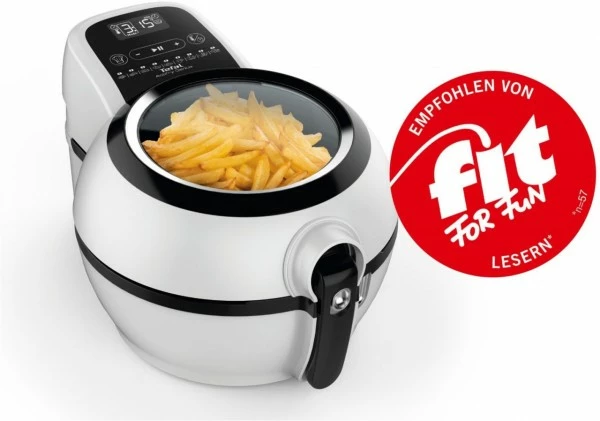 Fritteusen Tefal FZ7600.FIT ActiFry Genius 1,2Kg Inkl. Fitness-Set Heißluft-Fritteuse Schwarz/weiss 2 Fritteusen Tefal FZ7600.FIT ActiFry Genius 1,2Kg Inkl. Fitness-Set Heißluft-Fritteuse Schwarz/weiss – Bild 2