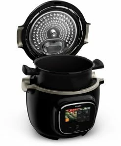 Dampfgarer & Reiskocher Krups CZ9128 Cook4Me Touch WIFI Multikocher Schwarz