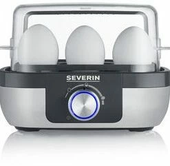 Severin EK 3167 Eierkocher Edelstahl-gebürstet/schwarz