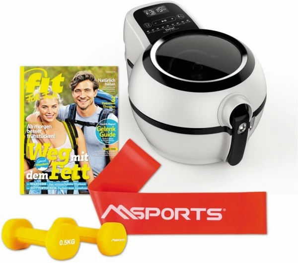 Fritteusen Tefal FZ7600.FIT ActiFry Genius 1,2Kg Inkl. Fitness-Set Heißluft-Fritteuse Schwarz/weiss 1 Fritteusen Tefal FZ7600.FIT ActiFry Genius 1,2Kg Inkl. Fitness-Set Heißluft-Fritteuse Schwarz/weiss