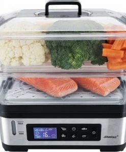 Dampfgarer & Reiskocher Steba DG 2 Dampfgarer Edelstahl/schwarz