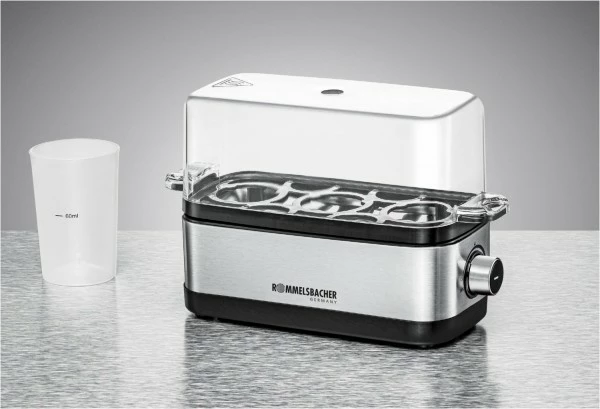 Rommelsbacher ER 300 Eierkocher Edelstahl/schwarz 3 Rommelsbacher ER 300 Eierkocher Edelstahl/schwarz – Bild 3