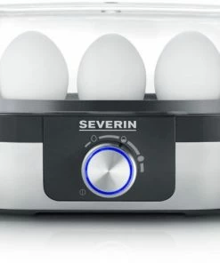 Severin EK 3163 Eierkocher Edelstahl-gebürstet/schwarz