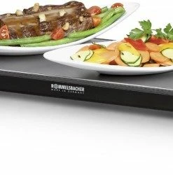 Geschirr- Und Kochplattenwärmer Rommelsbacher WPS 857 Warmhalteplatte Schwarz/ Edelstahl